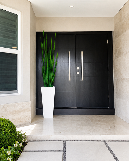 Lengua de Suegra en Macetero Beau M Blanco Lacado para decoración de interiores | Vareluma